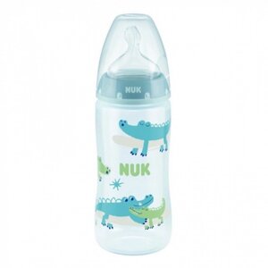 Пляшечка для годування Nuk First Choice Plus Крокодили 300 мл Синя (3952397)