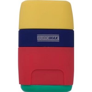 Точилка Buromax RUBBER TOUCH /large, container, eraser (BM. 4771-1)