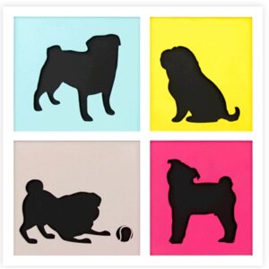 Набір для творчості Rosa Talent 3D 4 Dogs ДВП ґрунтоване, 3 шари, 30 х 30 см (4823098528890)