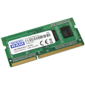 Модуль памяті для ноутбука SoDIMM DDR3 4GB 1600 MHz Goodram (GR1600S364L11S/4G)