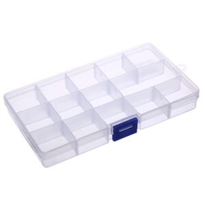 Коробка органайзер кейс для снастей бісеру 170x95x22мм 15 комірок