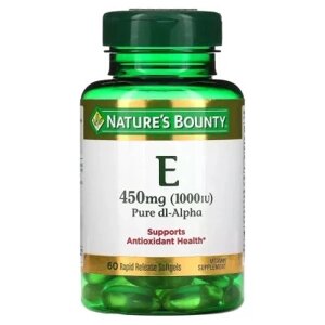 Вітамін Nature's Bounty Вітамін E швидкого вивільнення, 1000 МО, 450 мг, Vitamin E, 60 г (NRT-01799)