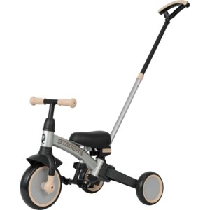 Дитячий велосипед QPlay Stager 3 в 1 з ручкою, біговел, Silver (T80STAGERSilver)
