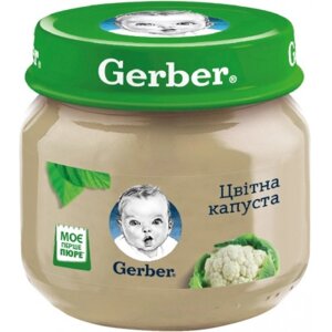 Дитяче пюре Gerber Цвітна капуста з 6 місяців 80 г (5900452078662)