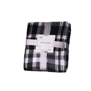 Плед Ardesto Flannel клітинка сіра, 200х220 см (ART0102PB)