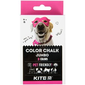 Крейда Kite кольорова Jumbo Dogs, 3 кольори (K22-077)