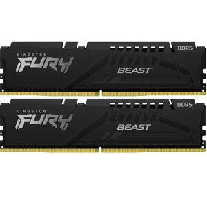Модуль памяті для компютера DDR5 32GB (2x16GB) 6400 MHz Beast Black XMP Kingston Fury (ex. HyperX) (KF564C32BBK2-32)