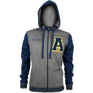 Кофта Jinx World of Warcraft Alliance Varsity Hoodie Dark Grey/Navy S (JINX-10492 GRS)