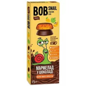 Мармелад Bob Snail Яблуко-манго-гарбуз-чіа в молочному шоколаді 27 г (4820219341239)