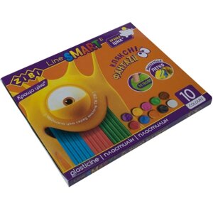 Пластилін ZiBi Smart Line 10 кольорів, 200 г (ZB. 6223)