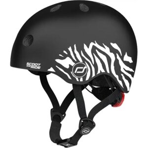 Шолом ScootRide 45-51см , зебра, з ліхтариком (SR-181206-ZEBRA)