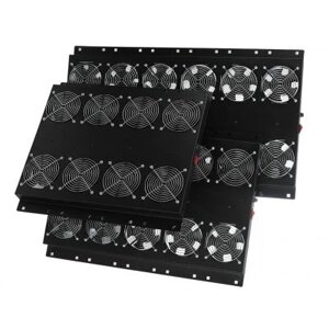 Вентиляторний модуль 2 вент. with thermostat, RAL 9005 Mirsan (MR. FAN2WT. 01)