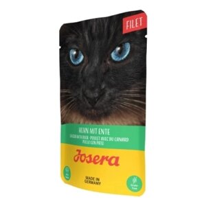Вологий корм для кішок Josera Josera Filet Huhn mit Ente/ЙОЗЕРА ФІЛЕ КУРКА З КАЧКОЮ 16x70g, пауч (4032254750239)