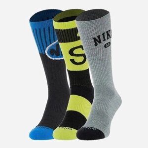Шкарпетки Nike U NK SB EVERYDAY MAX LTWT CREW 3PR CU6478-902 34-38 3 пари Мультиколор (194500854062)