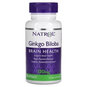 Вітамінно-мінеральний комплекс Natrol Вітамін E, 268 мг, Super Vitamin E, 90 гелевих капсул¶Гінкго Білоба, 120 мг,