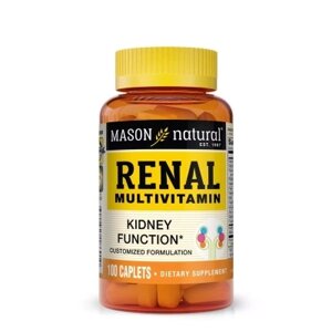 Вітамінно-мінеральний комплекс Mason Natural Мультивітаміни для нирок, Renal Multivitamin, 100 каплет (MAV18601)