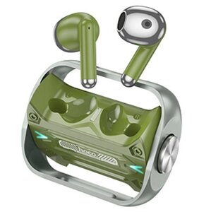 Навушники бездротові ігрові Bluetooth Hoco Trendy EW55 у кейсі, зелені