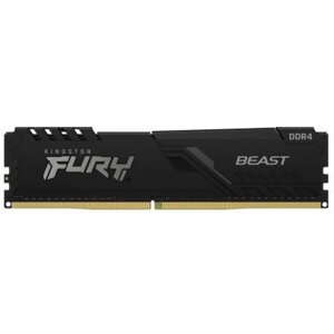 Модуль памяті для компютера DDR4 16GB 3200 MHz Beast Black Kingston Fury (ex. HyperX) (KF432C16BB/16)