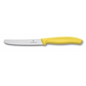 Кухонний ніж Victorinox SwissClassic для овочів 11 см, хвилясте лезо, жовтий (6.7836. L118)