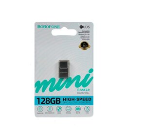 Флешка Borofone BUD5 128 GB USB2.0, срібляста