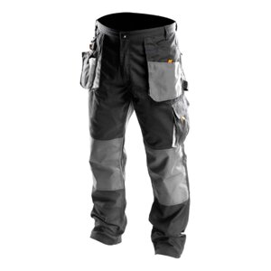 Штани робочі Neo Tools розмір L (52), 267 г/м2, посилення з тканини Oxford, відсіки (81-220-L)