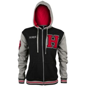 Кофта Jinx World of Warcraft Horde Varsity Hoodie Black/Cool Grey/Red M (JINX-10491 BLM)