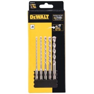 Набір бурів DeWALT в касеті для Tough Case, SDS Plus, L=160 мм., d = 5, 6, 8, 10, 12 мм., 6 шт (DT70837)