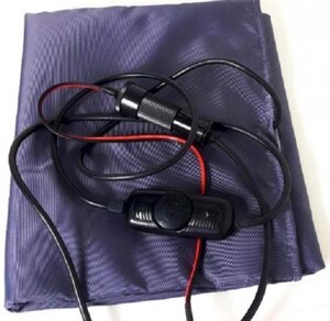 Електроковдра автомобільне туристичне 150х100 см 12 V, синє