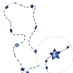 Намисто на ялинку Jumi Зірки 5 м, пластик, синій (5900410988361)