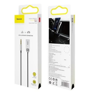 Оригінал! FM модулятор Baseus Bluetooth Audio Adapter AUX/USB with mic (CABA01-01) Black (CABA01-01) - Вища Якість!