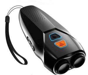 Оригінал! Відлякувач собак ультразвуковий Ultrasonic Dog Repeller PU70 8669 з ліхтариком, чорний - Вища Якість!