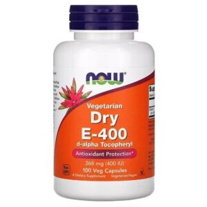 Вітамін Now Foods Вітамін E-400, 400 МО, Vegetarian Dry E-400, 100 вегетаріанських капсул (NOW-00850)
