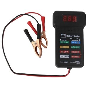 Тестер індикатор стану автомобільного акумулятора 12-24В з затискачами ЖК