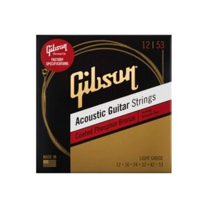 Струни для гітари Gibson SAG-CPB12 Coated Phosphor Bronze Acoustic Guitar Strings Light (12-53) (230472)