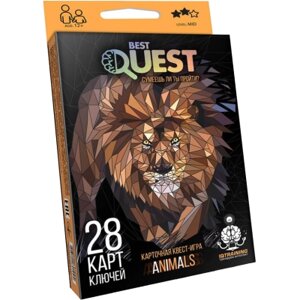 Настільна гра Danko Toys Best Quest Тварини, українська (BQ-01-02U)
