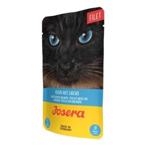 Вологий корм для кішок Josera Josera Filet Huhn mit Lachs/ЙОЗЕРА ФІЛЕ КУРКА З ЛОСОСЕМ 16x70g, пауч (4032254750253)