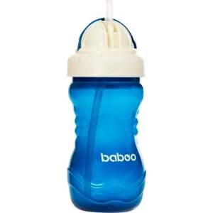 Поїльник-непроливайка Baboo із силіконовою соломинкою, 360 мл, 9 + (блакитна) (8-129)