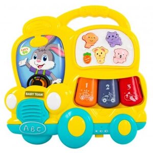 Розвиваюча іграшка Baby Team музична автобус (8633_жовтий)