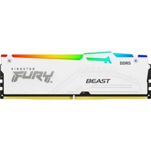 Модуль памяті для компютера DDR5 32GB 6400 MHz Beast White RGB XMP Kingston Fury (ex. HyperX) (KF564C32BWA-32)