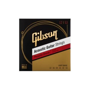 Струни для гітари Gibson SAG-PB12 Phosphor Bronze Acoustic Guitar Strings Light (12-53) (230479)