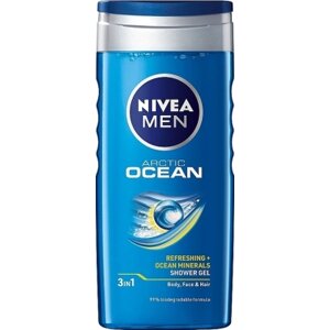 Гель для душу Nivea Men 3 в 1 Arctic Ocean Для тіла, обличчя та волосся 250 мл (4005900654250/4006000009391)