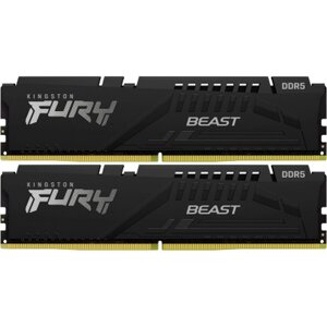 Модуль памяті для компютера DDR5 32GB (2x16GB) 5200 MHz Beast Black Kingston Fury (ex. HyperX) (KF552C40BBK2-32)