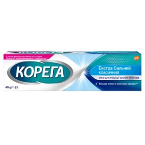 Крем для фіксації зубних протезів Corega Екстра сильний 40 г (4820127150145)