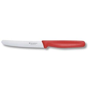 Кухонний ніж Victorinox Standart для овочів 11 см, із хвилястим лезом, червоний (5.0831)