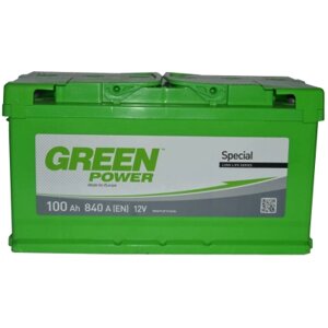 Акумулятор автомобільний GREEN POWER Standart 100Ah (+/-) (840EN) (22430)