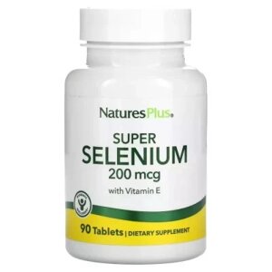 Вітамінно-мінеральний комплекс Natures Plus Селен с витамином Е, 200 мкг, Super Selenium With Vitamin E, 90 таблеток