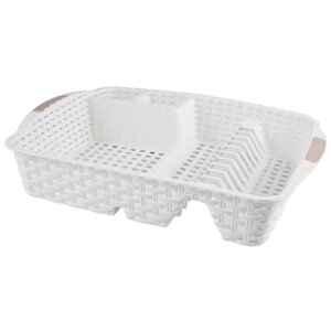 Сушарка для посуду Violet House 0757 Ротанг White (0757 Роттанг WHITE сушка д/пос. 4)
