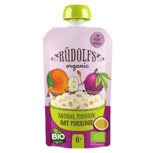 Дитяча каша Rudolfs молочна вівсяна Pouch Манго та маракуя, 110 г (4751017941812)