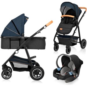 Коляска Lionelo 3 в 1 Amber Blue Navy (LO-AMBER BLUE NAVY (3in1))