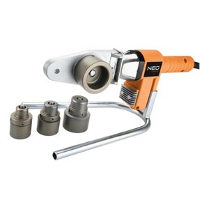 Паяльник для пластикових труб Neo Tools для пластикових труб 650 Вт, 4 насадки, PTFE (21-001)